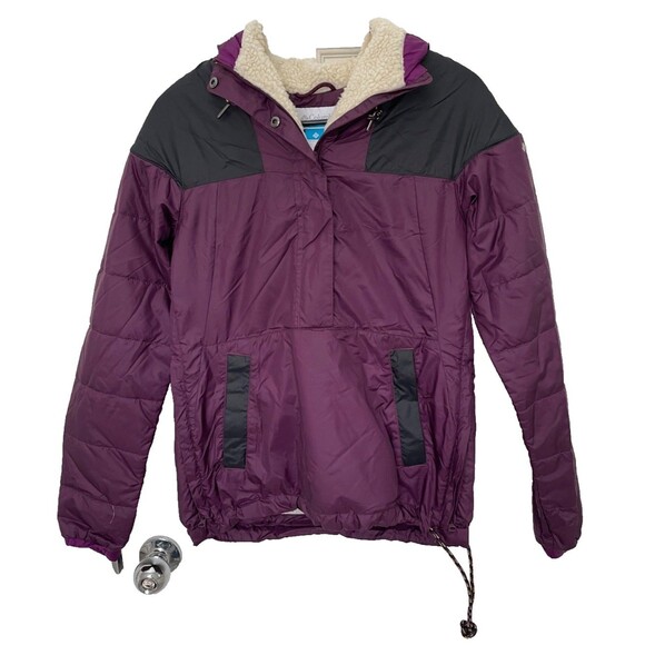 NWOT Columbia Women’s Lodge Pullover Insulated Jacket Size XS Purple SOLD OUT - Picture 7 of 12